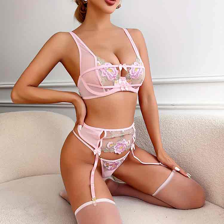 Vide-Per Lace Crotchless parum pudici Lingerie